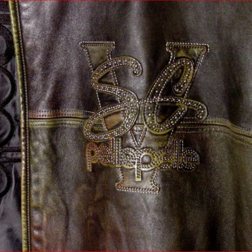 Pelle Pelle Marc Buchanon Vtg Leather Jacket Moss Green Soda Club Sz 60 - Picture 5 of 12